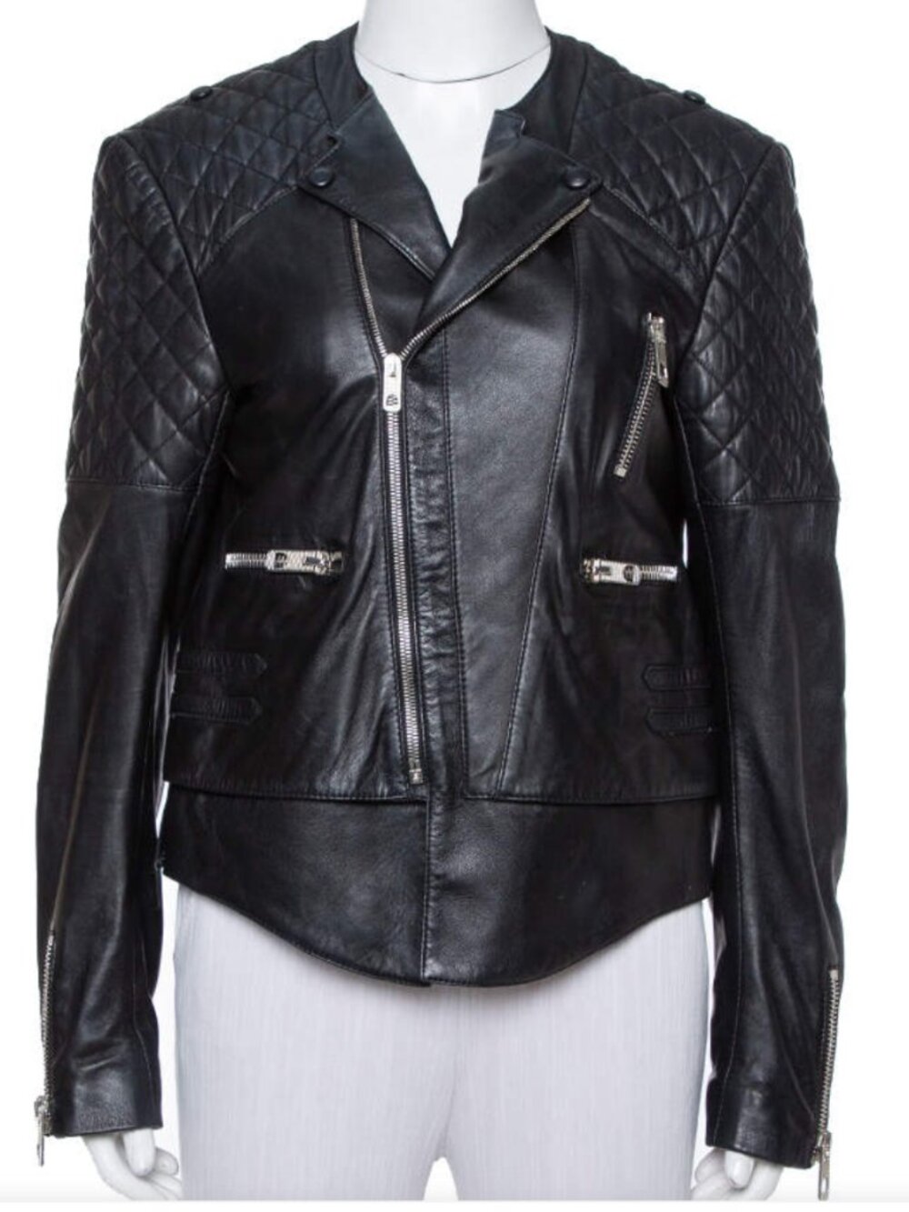Balenciaga Leather Biker Jacket Sz 36